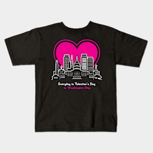 Valentine's Day in Washington City Kids T-Shirt